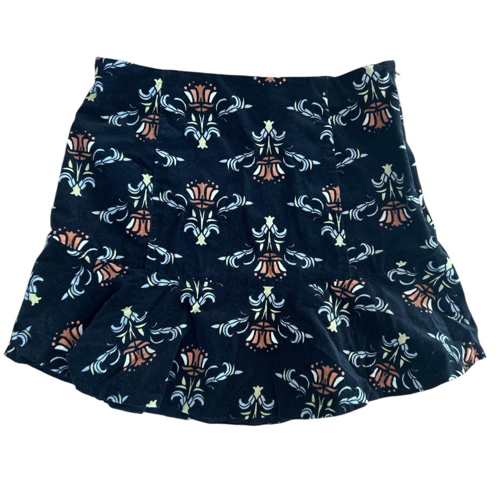 Free People Roll With Us Corduroy Ruffle Mini Skirt size 10 - Picture 2 of 7